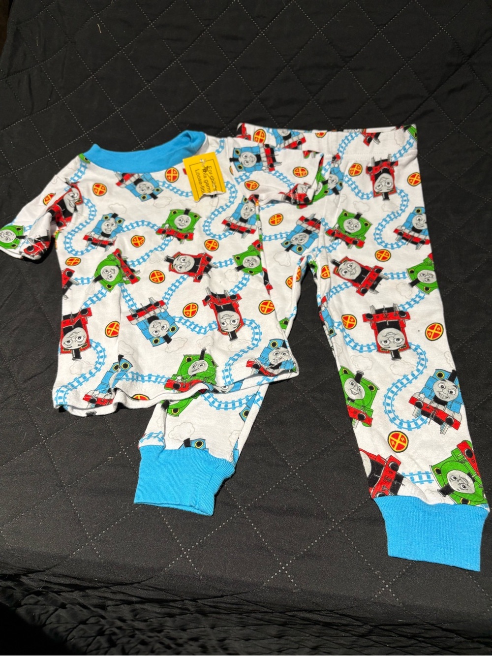 Thomas & Friends Blue, Red, Green Train Print Kids Pajama Set